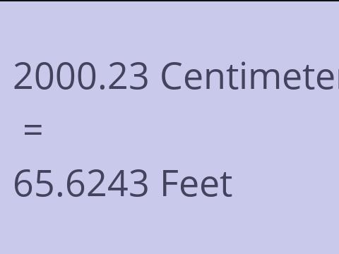 2000.23 CM TO FEET