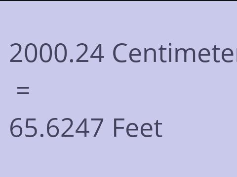 2000.24 CM TO FEET