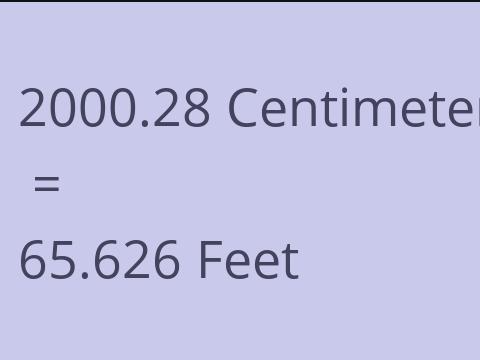 2000.28 CM TO FEET