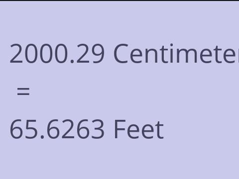 2000.29 CM TO FEET