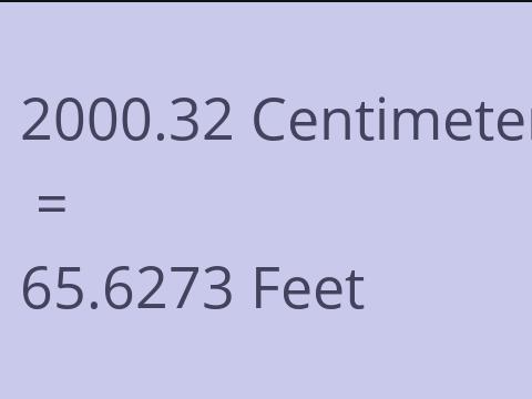 2000.32 CM TO FEET