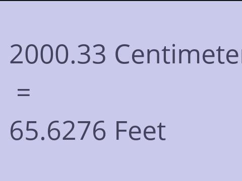 2000.33 CM TO FEET