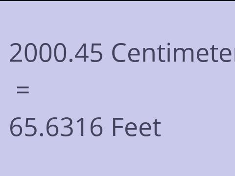 2000.45 CM TO FEET