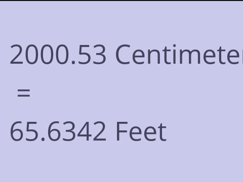 2000.53 CM TO FEET