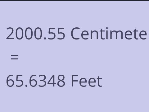 2000.55 CM TO FEET