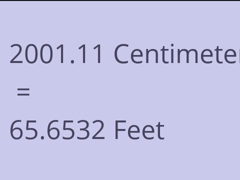 2001.11 CM TO FEET