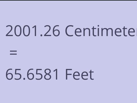 2001.26 CM TO FEET