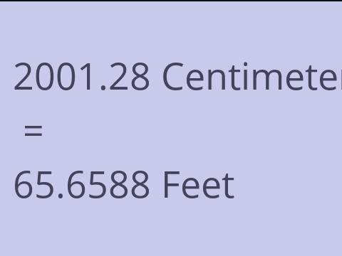 2001.28 CM TO FEET