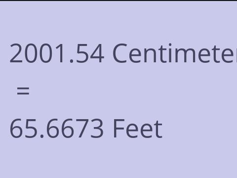 2001.54 CM TO FEET