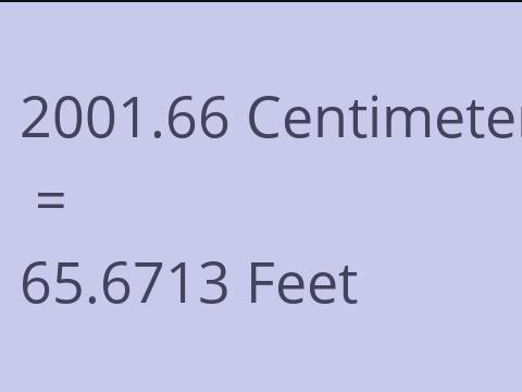 2001.66 CM TO FEET