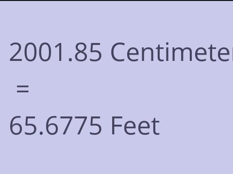 2001.85 CM TO FEET