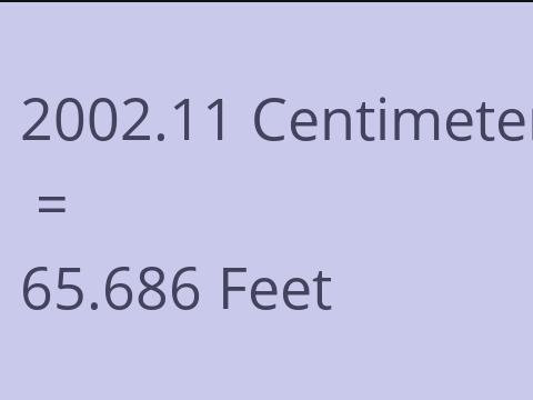 2002.11 CM TO FEET