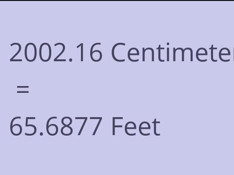 2002.16 CM TO FEET