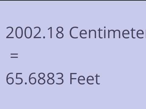 2002.18 CM TO FEET