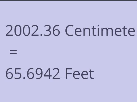 2002.36 CM TO FEET