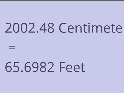 2002.48 CM TO FEET