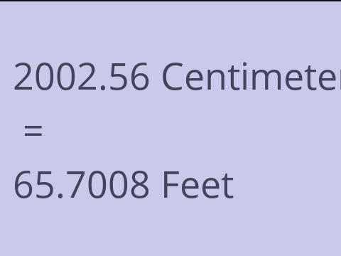 2002.56 CM TO FEET