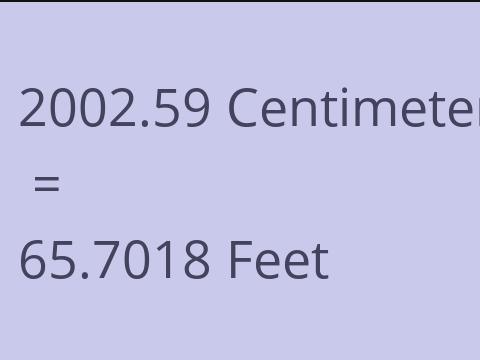 2002.59 CM TO FEET