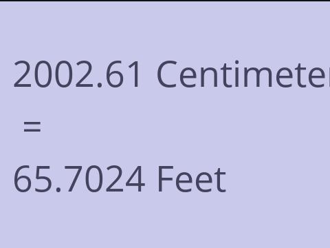 2002.61 CM TO FEET