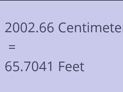 2002.66 CM TO FEET