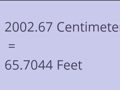 2002.67 CM TO FEET