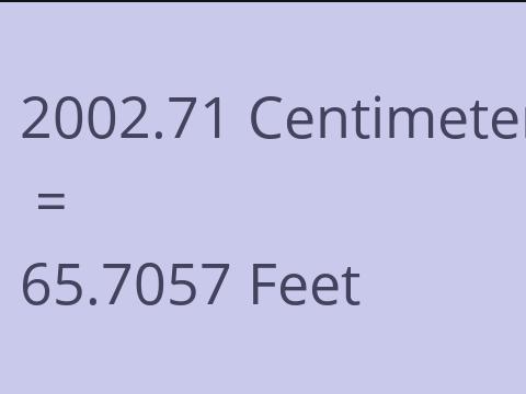 2002.71 CM TO FEET