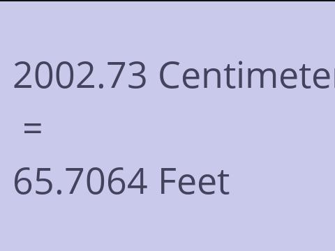 2002.73 CM TO FEET