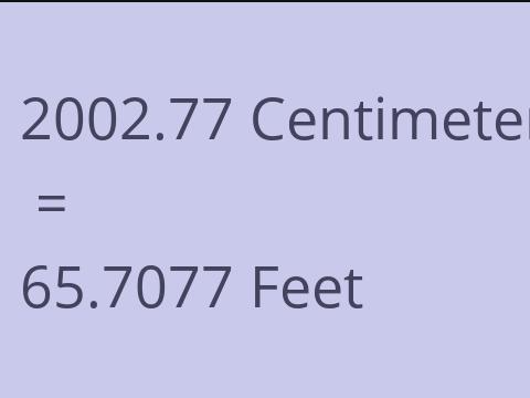 2002.77 CM TO FEET