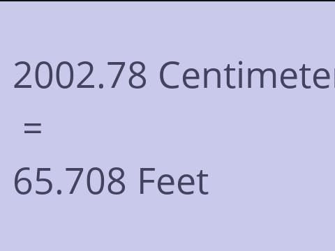 2002.78 CM TO FEET