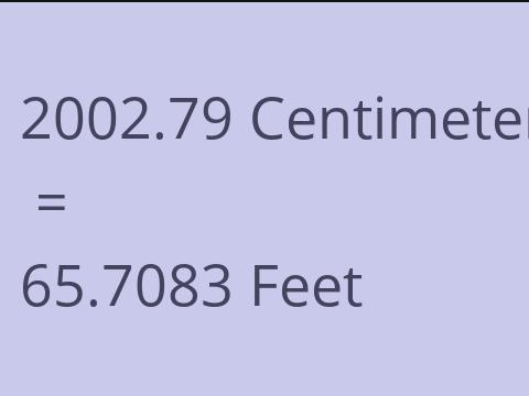 2002.79 CM TO FEET