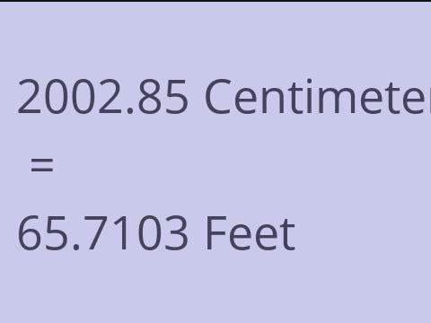 2002.85 CM TO FEET