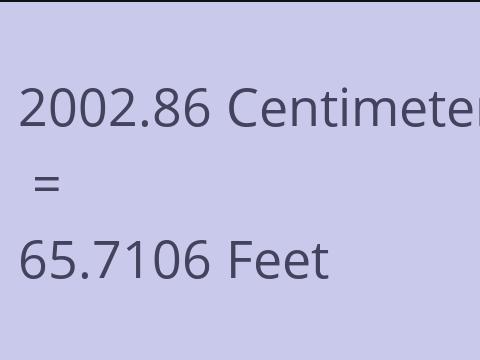 2002.86 CM TO FEET