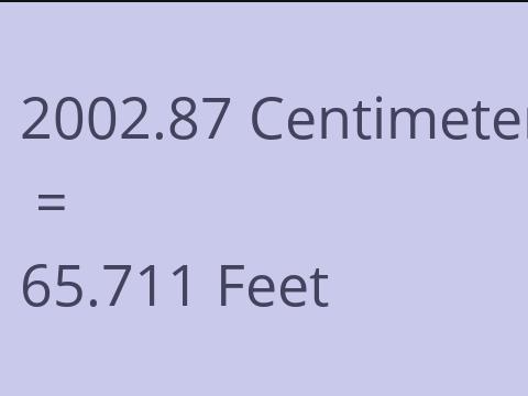 2002.87 CM TO FEET