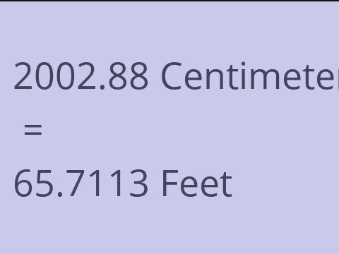 2002.88 CM TO FEET