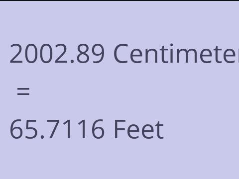 2002.89 CM TO FEET