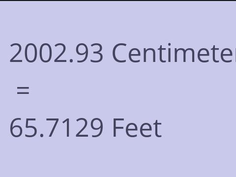 2002.93 CM TO FEET