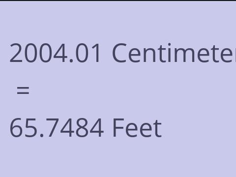 2004.01 CM TO FEET