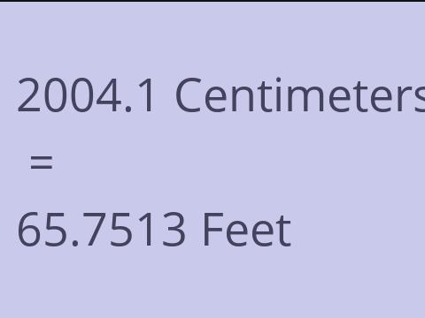 2004.1 CM TO FEET