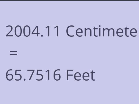 2004.11 CM TO FEET