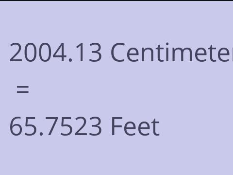 2004.13 CM TO FEET