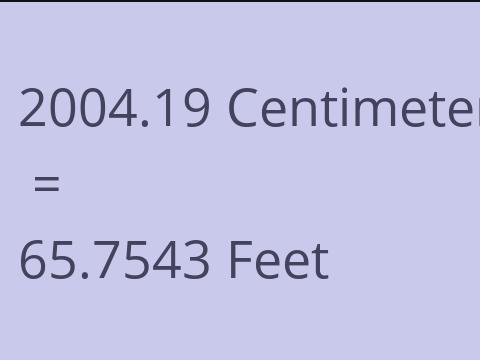 2004.19 CM TO FEET