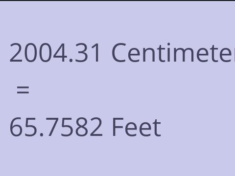 2004.31 CM TO FEET