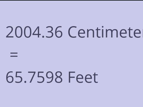 2004.36 CM TO FEET