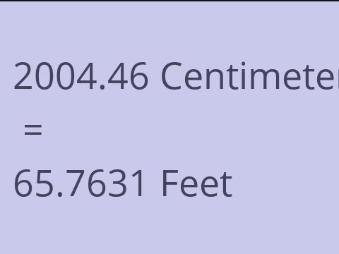 2004.46 CM TO FEET