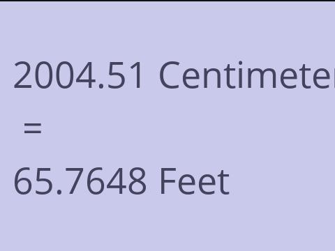 2004.51 CM TO FEET