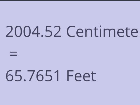 2004.52 CM TO FEET