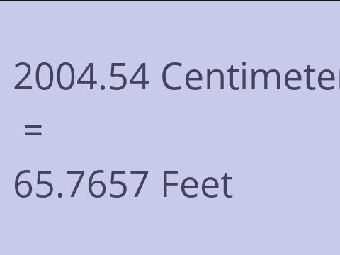 2004.54 CM TO FEET