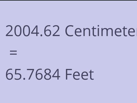 2004.62 CM TO FEET