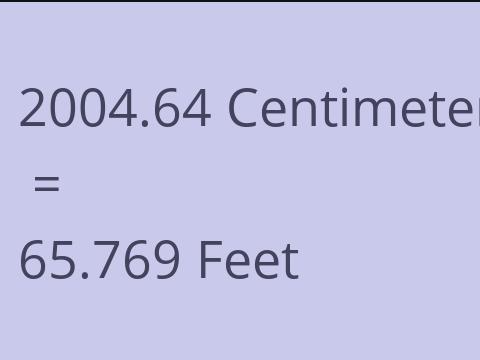 2004.64 CM TO FEET