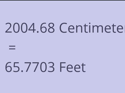 2004.68 CM TO FEET